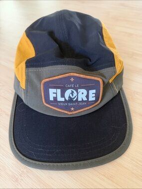 Mens Five-Panel Cap - Black, Olive & Mustard